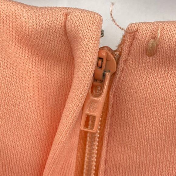 Vintage 60s 70s Maxi Dress Peach Empire Waist Renaissance Womens Size Small - Picture 12 of 12